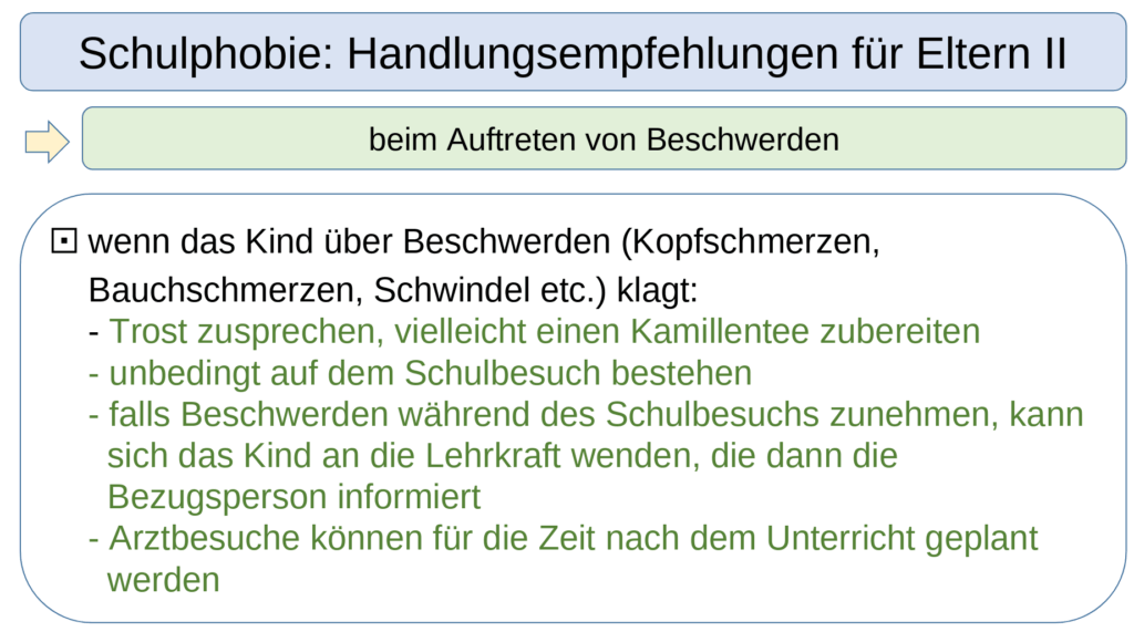 Schulphobie: Was tun, wenn Beschwerden auftreten - Fortbildungsmaterial