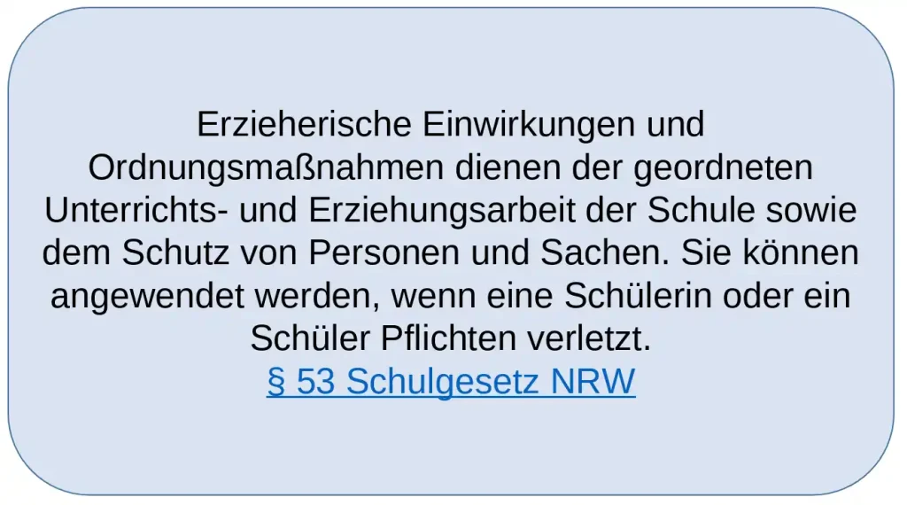 Zielführende Erziehungs- und Ordnungsmaßnahmen - Fortbildungsangebot von Dr. Hein Zopes