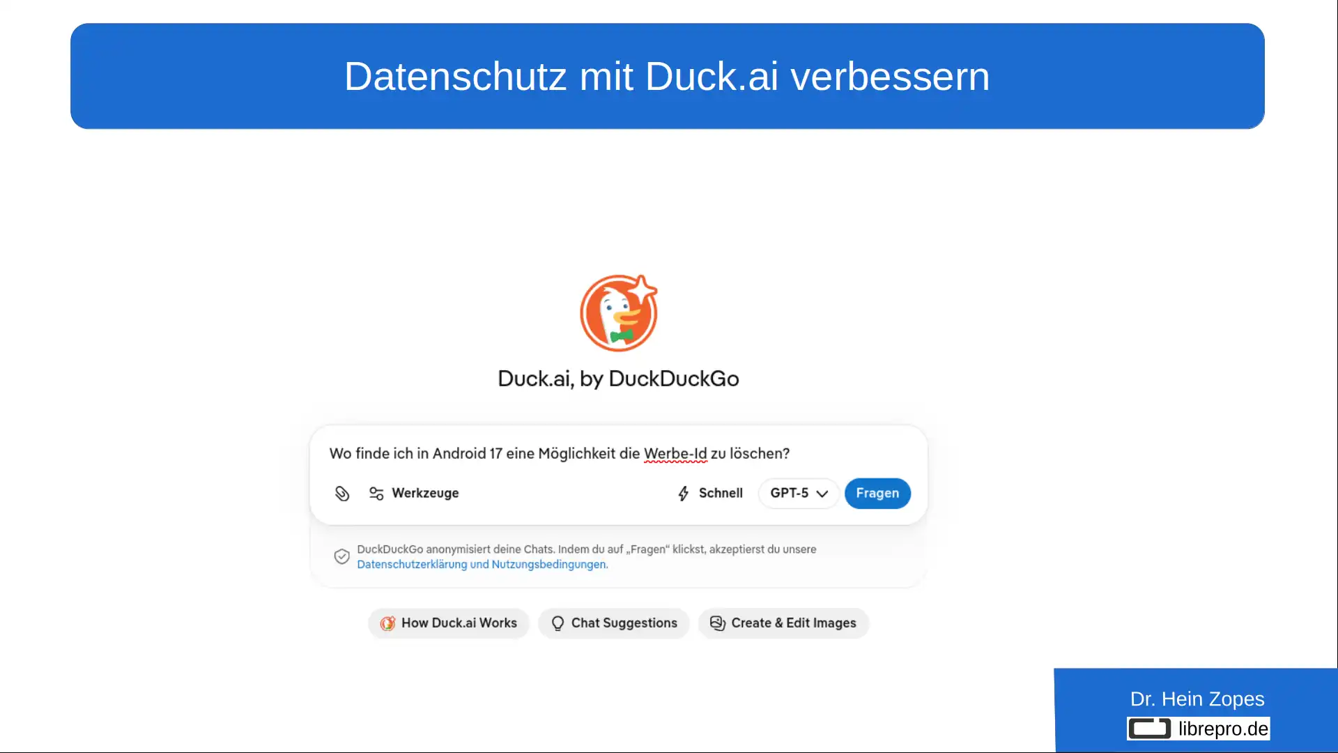 Datenschutz mit Duck.ai verbessern